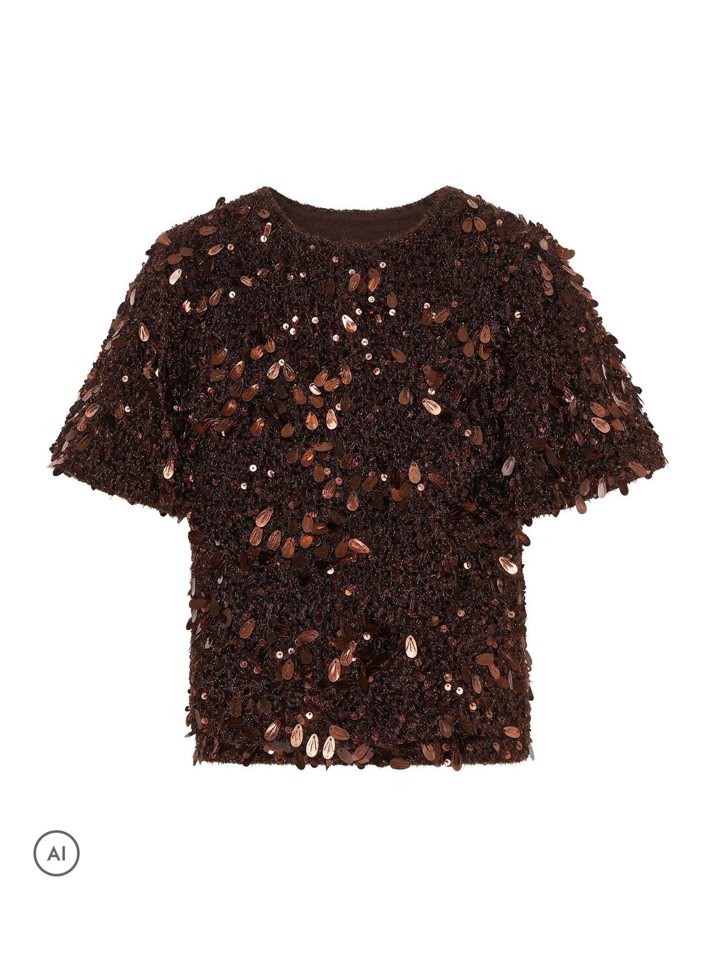 T-shirt Friends Like These en marron : devant