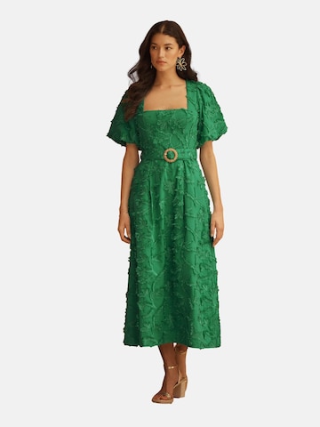 love & roses - Vestido en verde: frente