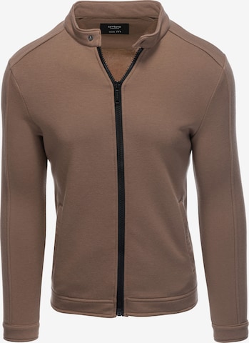 Ombre Sweatjacke 'B1071' in Braun: predná strana