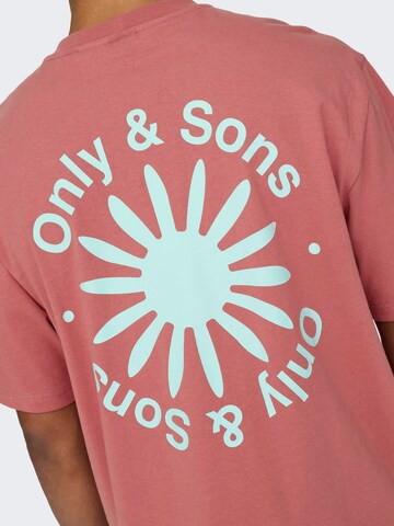Only & Sons Μπλουζάκι 'KASEN' σε κόκκινο