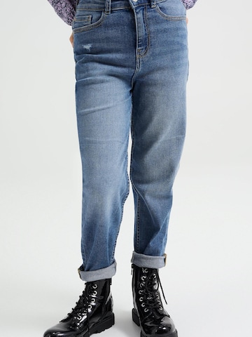 WE Fashion Regular Jeans in Blauw: voorkant