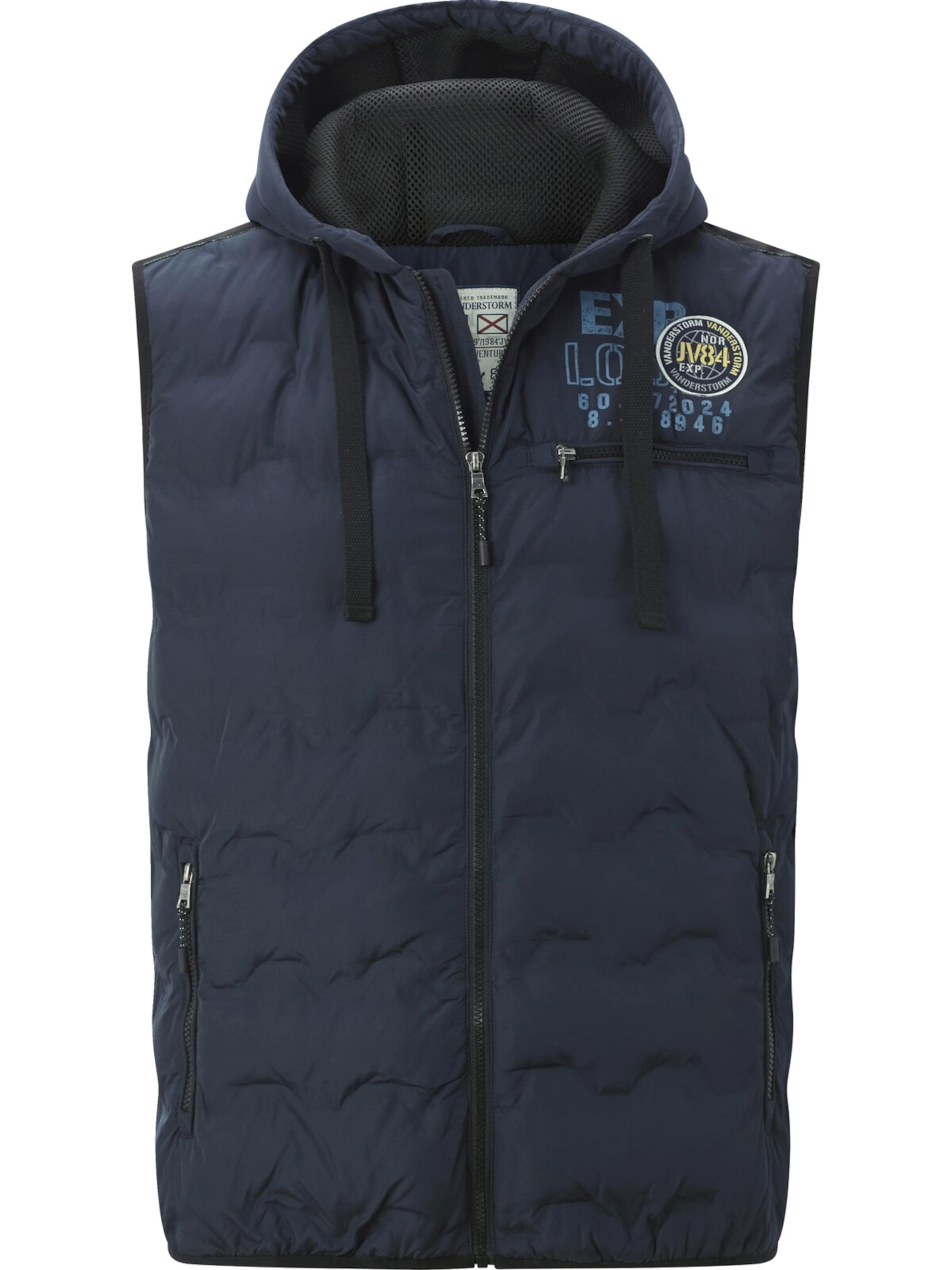 Jan Vanderstorm Weste 'Erkulf' in Blau: Vorderseite