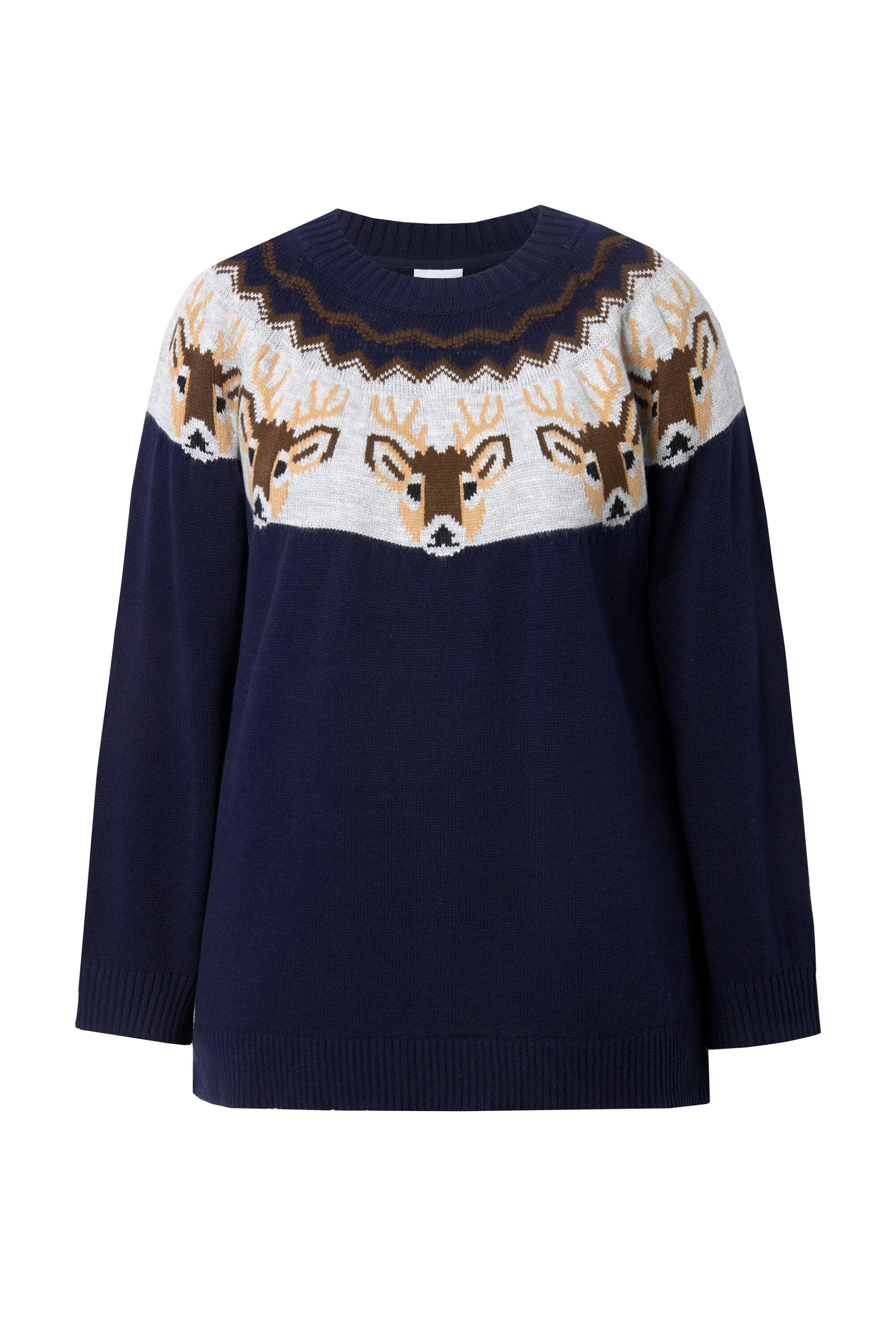 Ulla Popken Trui in Blauw: voorkant