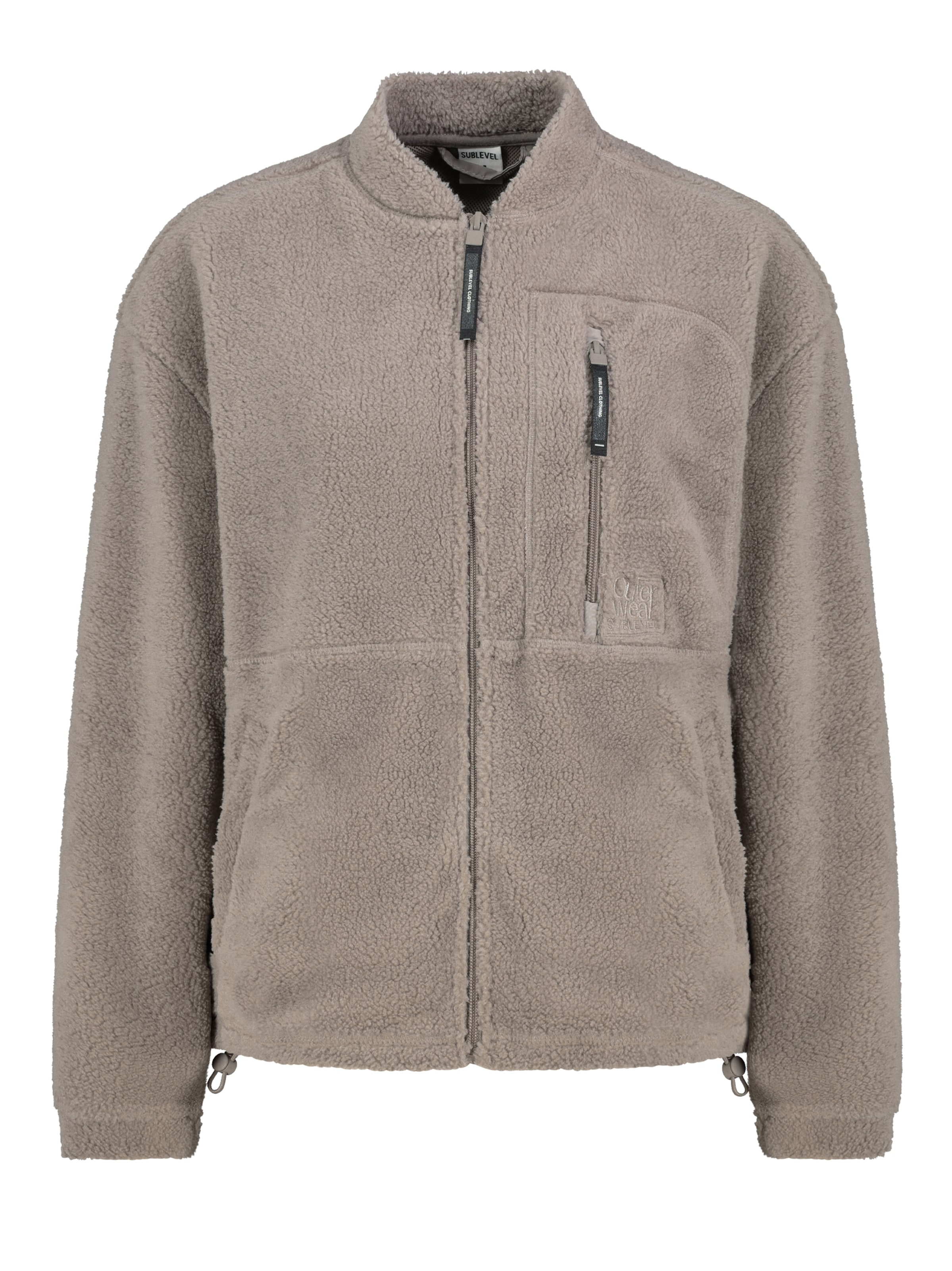 Sublevel Fleece jas in Grijs: voorkant