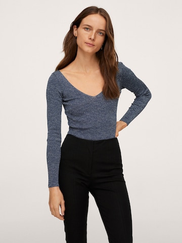 MANGO Sweater in Blue: front