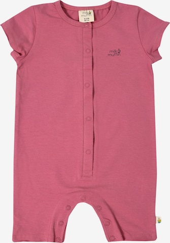 Salopetă de la Milk & Muffin pe roz: față