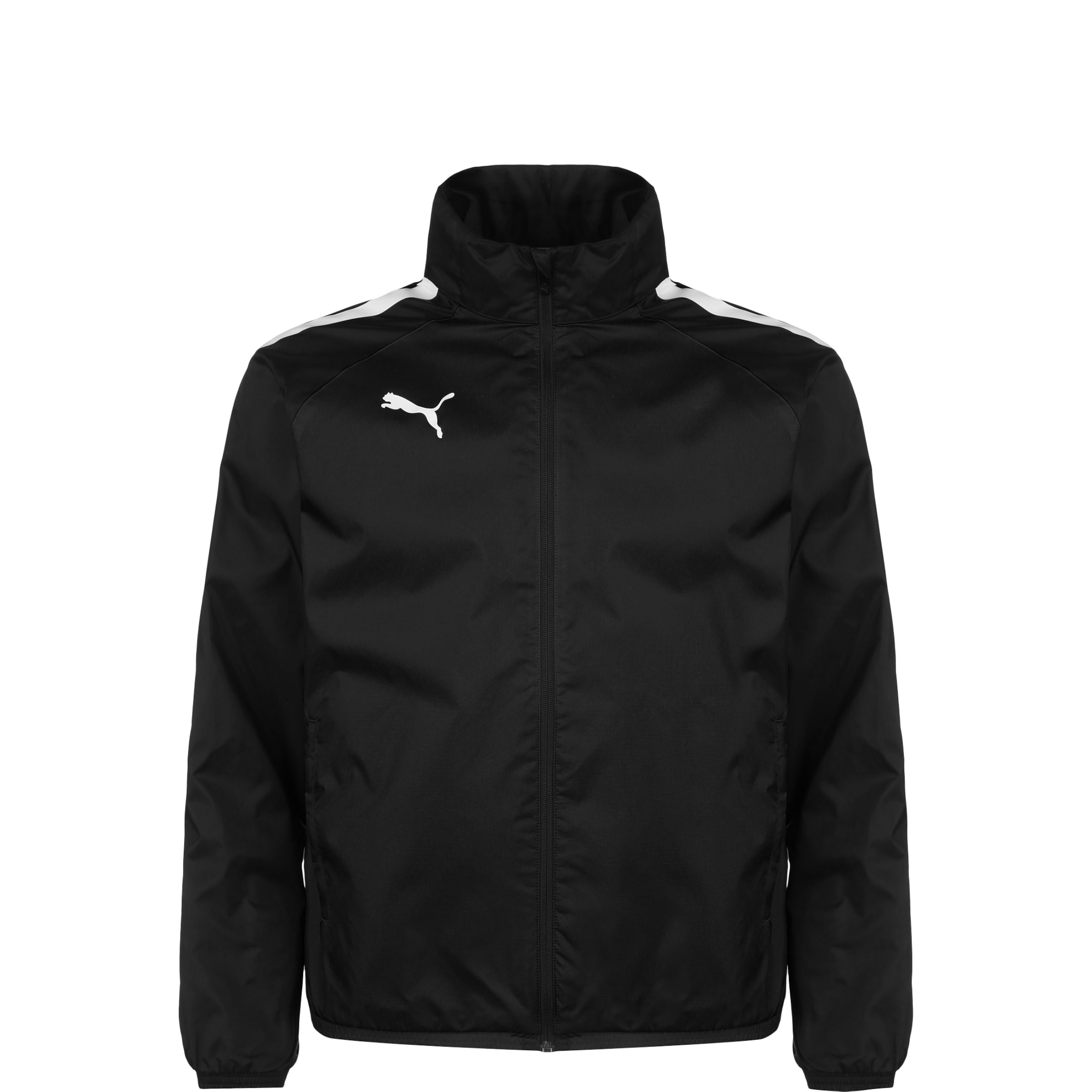 PUMA Athletic Jacket 'TeamLiga' in Black: front