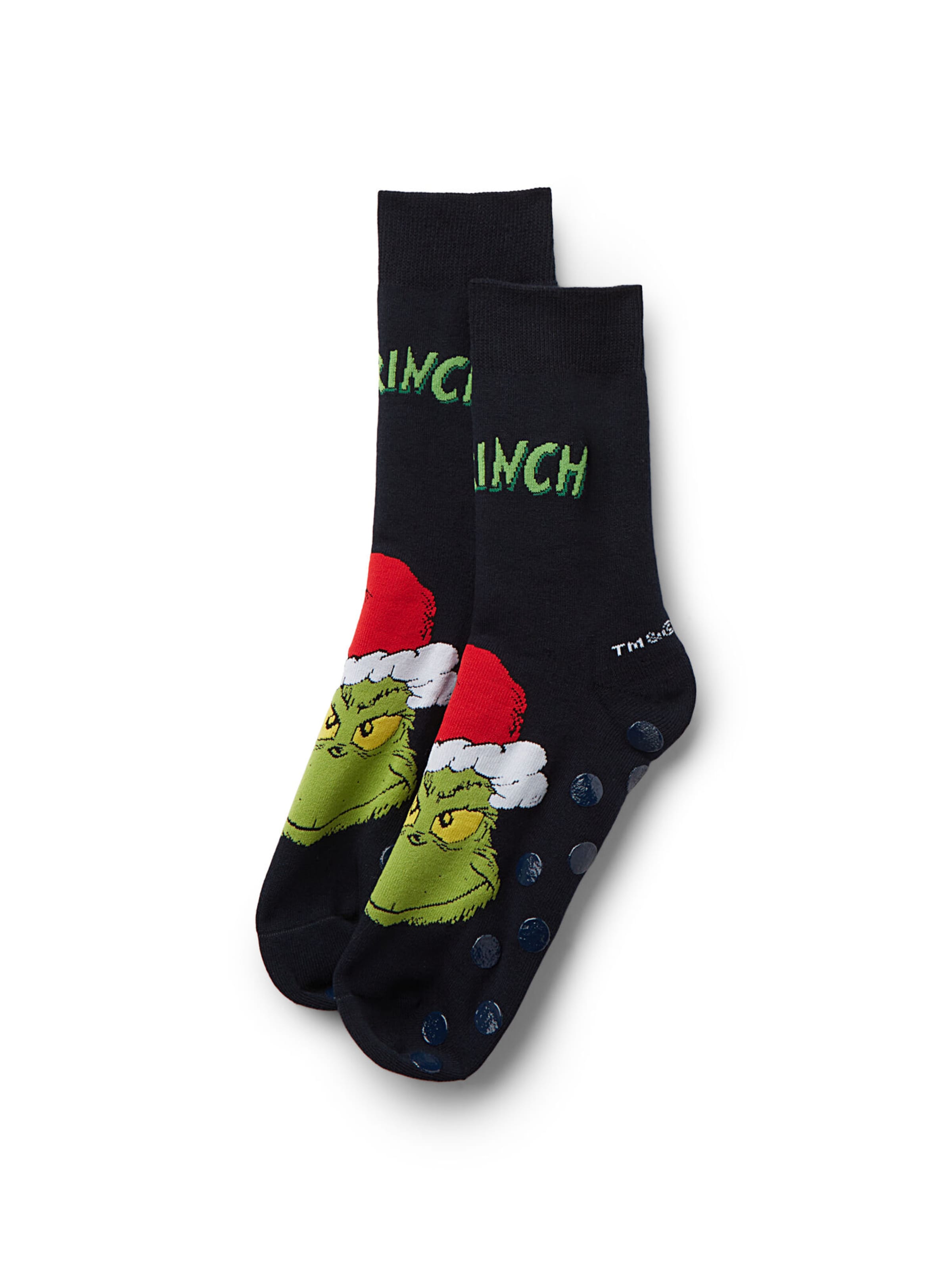 IUMAN Intimissimi Uomo Socks 'THE GRINCH DR SEUSS™' in Black: front
