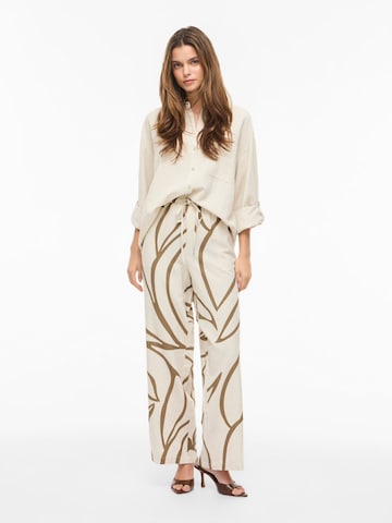 VILA Wide leg Broek 'VIPRISILLA' in Bruin