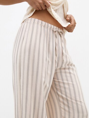 Pull&Bear Wide leg Trousers in Beige