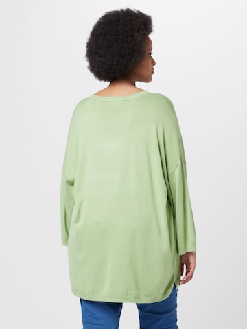 Fransa Curve Sweater 'Blume' in Green