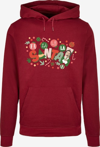 ABSOLUTE CULT Sweatshirt 'Elf - Santa' in Rood: voorkant