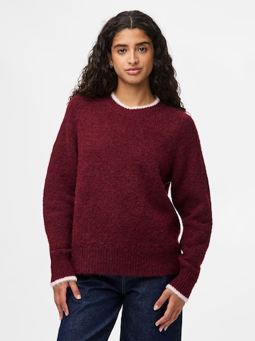 Pull-over 'PCIVY' PIECES en rouge : devant