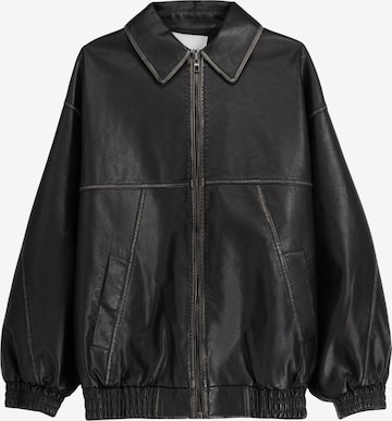 Bershka Between-season jacket in Black: front