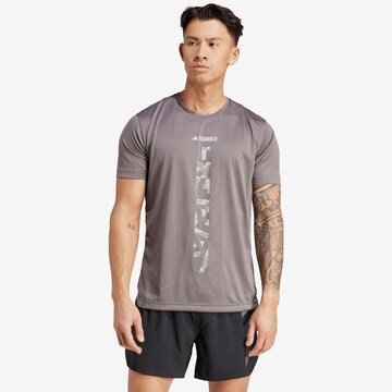 ADIDAS TERREX Performance Shirt 'AGRAVIC' in Brown: front