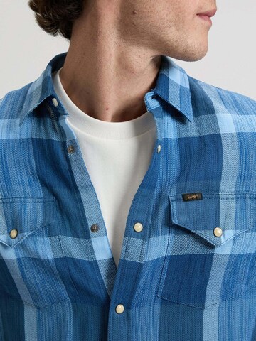 Lee Regular fit Button Up Shirt 'Clean Western' in Blue: front