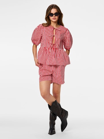 PIECES Bluse 'PCJolly' i rød