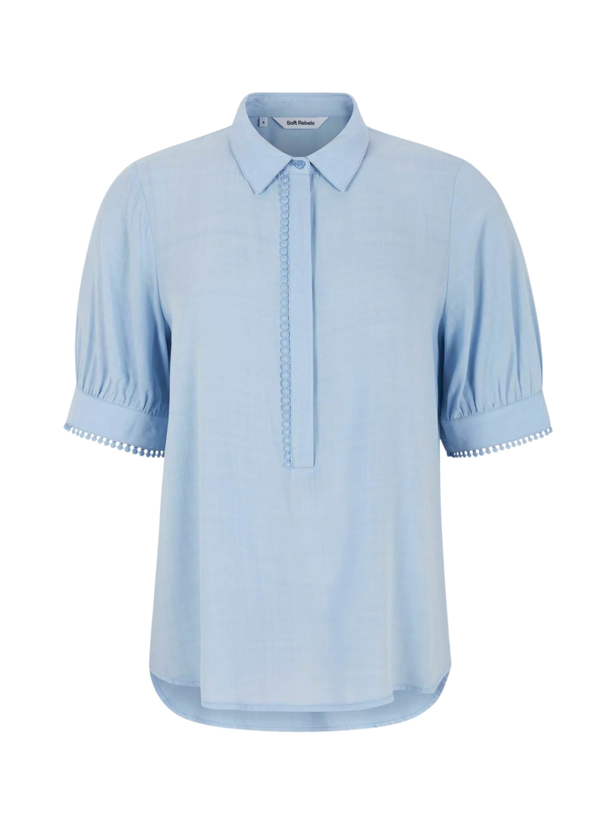 T-shirt ' SREbba ' Soft Rebels en bleu : devant