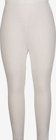 Ulla Popken Skinny Leggings in Wit: voorkant