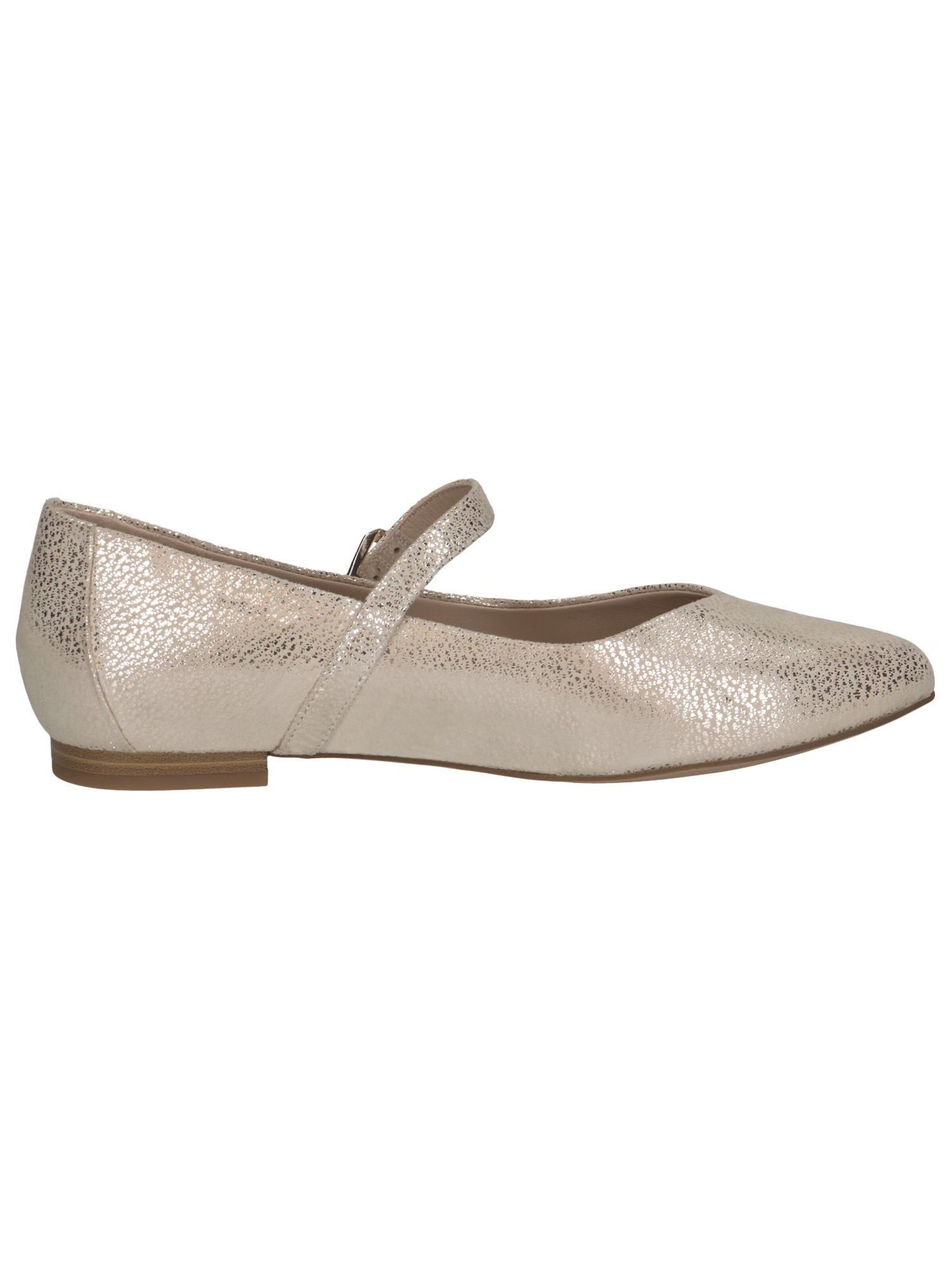 CAPRICE Ballet Flats with Strap in Gold