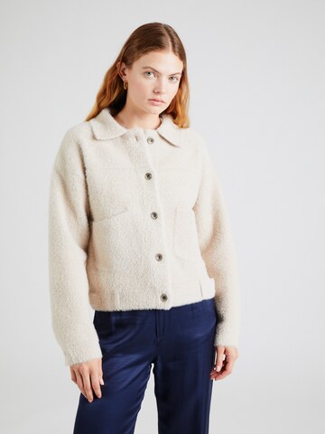 RINO & PELLE Gebreid vest 'Bubbly' in Grijs: voorkant