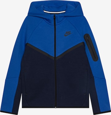 Nike Sportswear Jopa na zadrgo 'TCH FLC' | modra barva: sprednja stran
