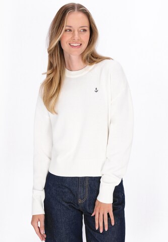 DreiMaster Maritim Pullover in Weiß: Vorderseite