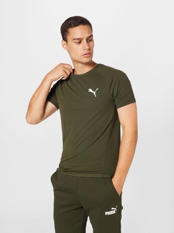 PUMA Funkční tričko – zelená: přední strana