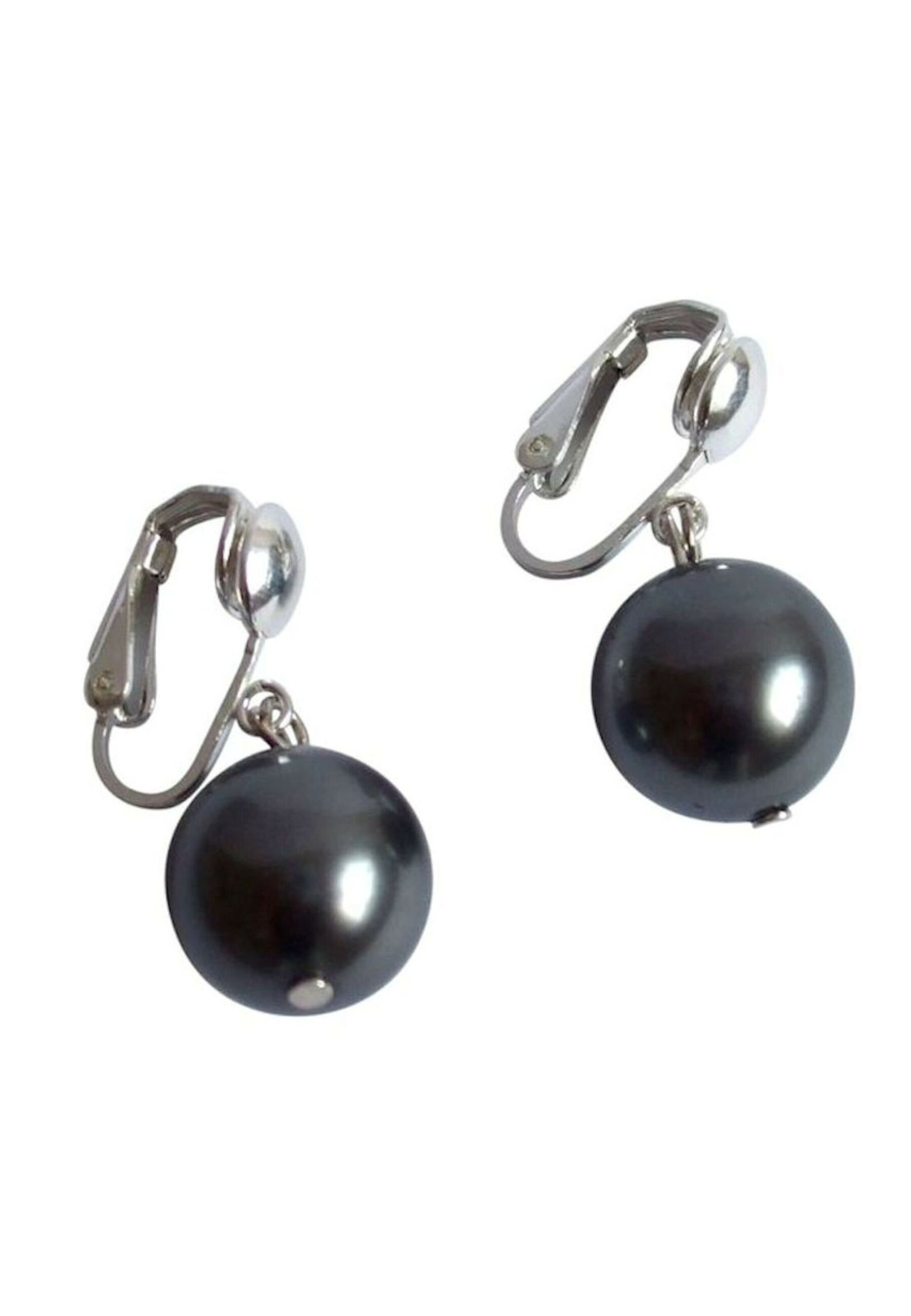 Gemshine Ohrringe in Grau: Vorderseite