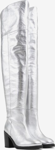 BRONX Over the Knee Boots 'New-Patt' in Silver