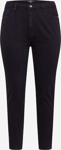 Missguided Plus Regular Jeans 'RIOT' i svart: framsida