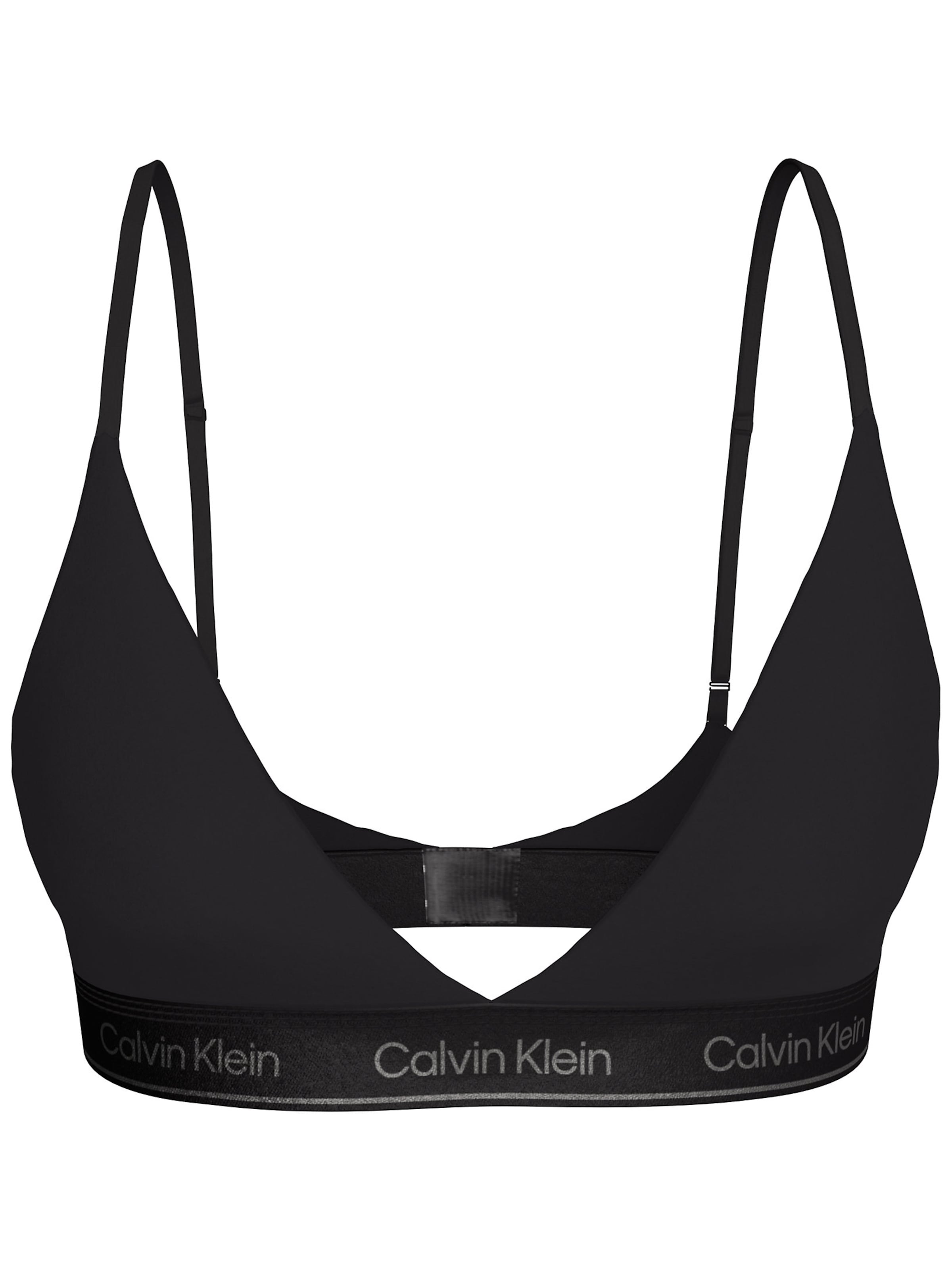 Triangle Soutien-gorge Calvin Klein en noir : devant
