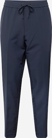 Effilé Pantalon à plis 'Flex' BOSS Green en bleu : devant