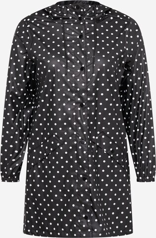 Zizzi Raincoat 'RAINY' in Black: front