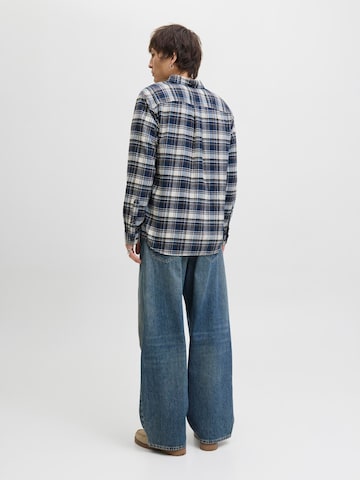 JACK & JONES Comfort fit Button Up Shirt 'JJJames' in Blue