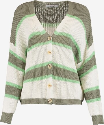Hailys Knit Cardigan in Green: front