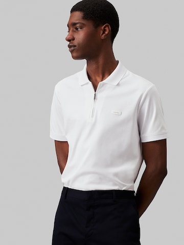 Calvin Klein Poloshirt in Weiß: Vorderseite