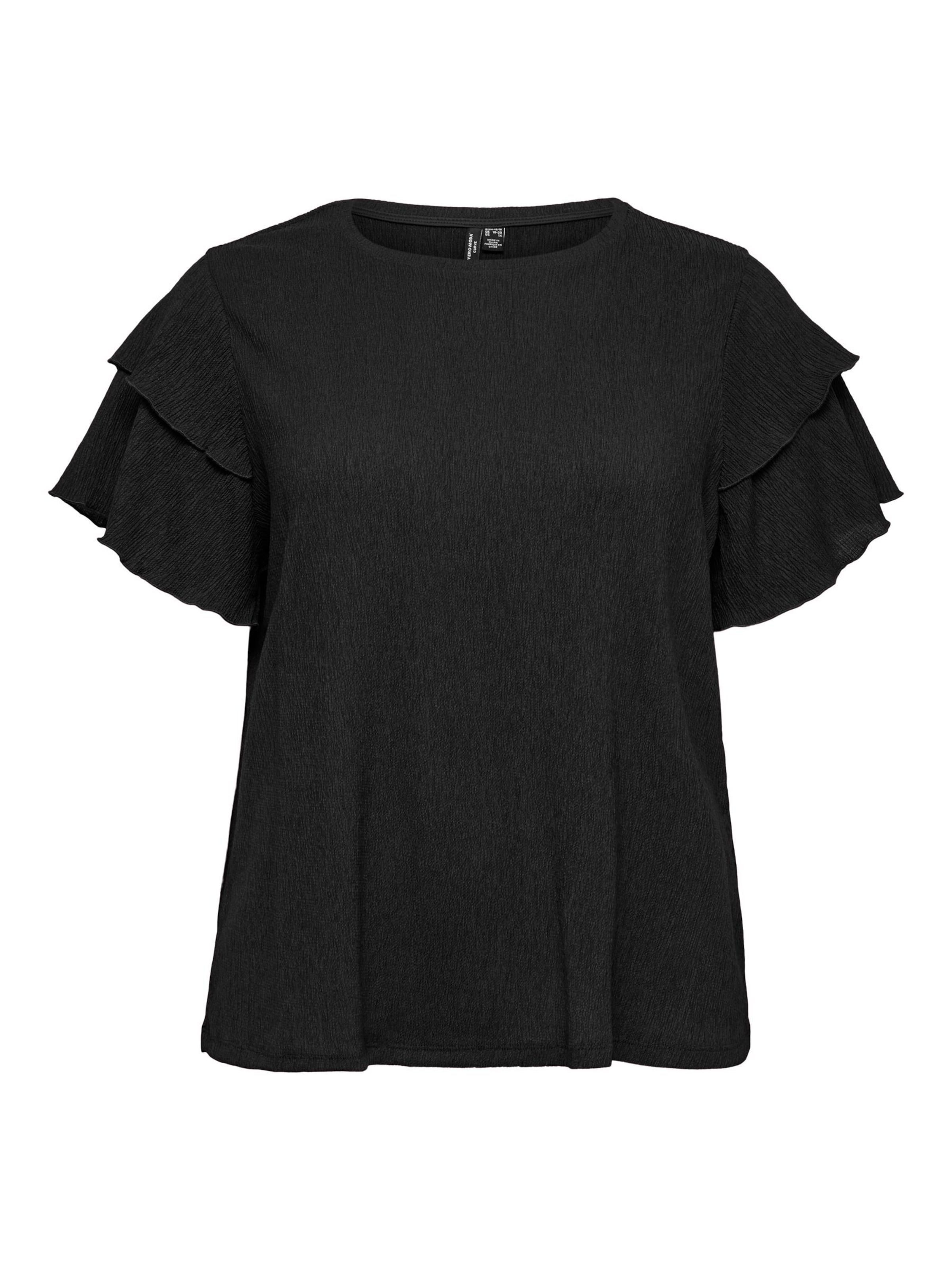 T-shirt 'VMCAmanda' Vero Moda Curve en noir : devant