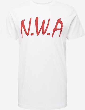 Mister Tee - Camiseta 'N.W.A' en blanco: frente