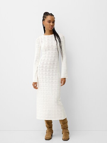 Bershka Knit dress in Beige: front