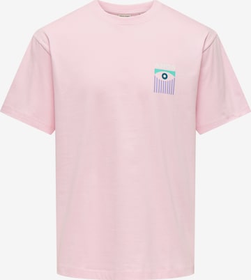Only & Sons Shirt 'ONSFRED' in Pink: front