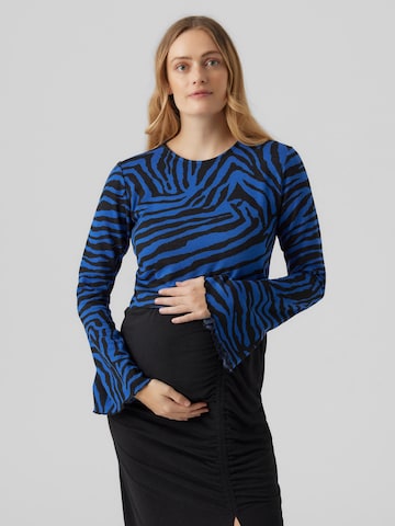 MAMALICIOUS Shirt in Blauw: voorkant