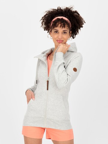 Alife and Kickin Zip-Up Hoodie 'Delphine' in White: front