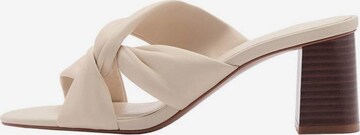 MANGO Mules in Beige: front