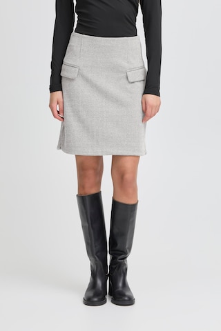 ICHI - Falda ' KATE ' en gris: frente
