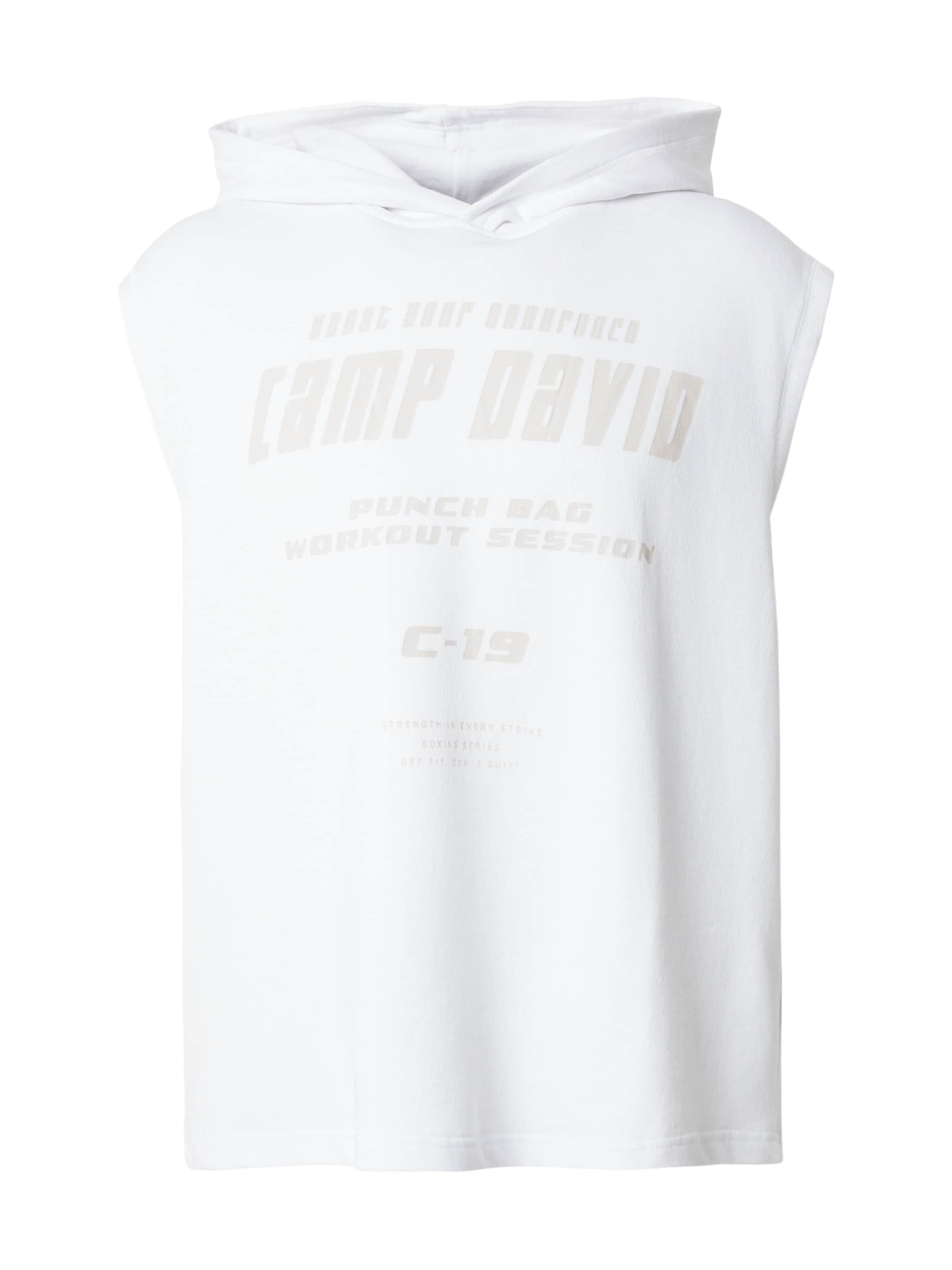 Felpa di CAMP DAVID in bianco: frontale
