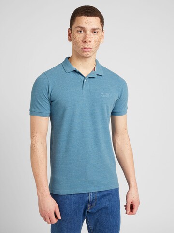 Superdry Shirt 'Classic' in Blauw: voorkant