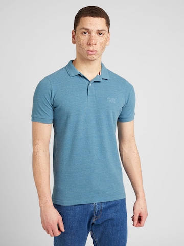 Superdry Тениска 'CLASSIC' в синьо: отпред