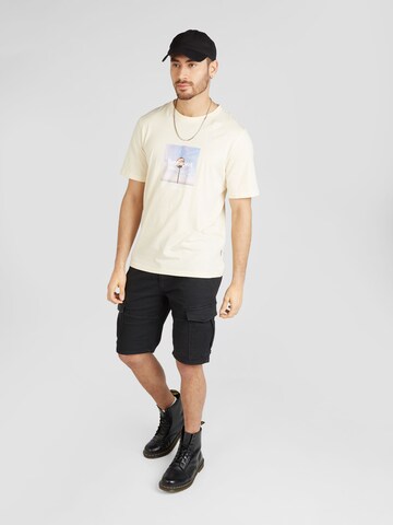 JACK & JONES Μπλουζάκι 'LAFAYETTE' σε μπεζ