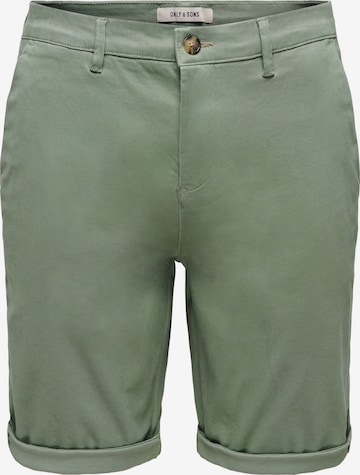 Only & Sons Pants 'ONSSAUL ' in Green: front